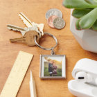 Custom Two Photo Double Sided Aluminium Keychain