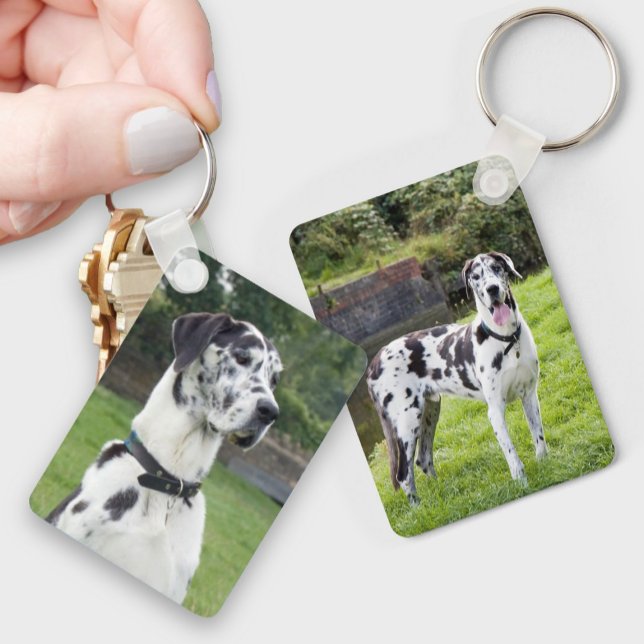 Custom Two Photo Double Sided Aluminium Keychain (Creator Uploaded)