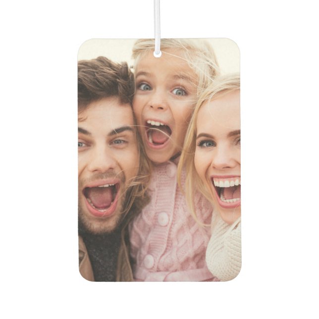 Custom Two Photo Double Sided Car Air Freshener (Front)