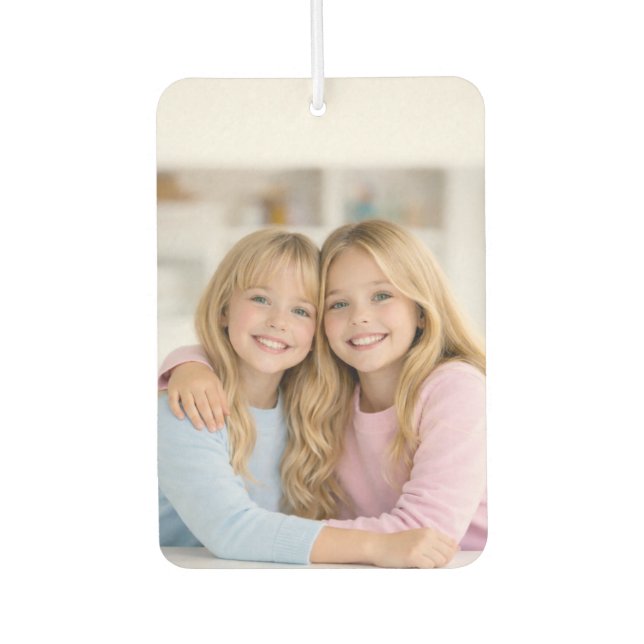 Custom Two Photo Double Sided Car Air Freshener (Front)