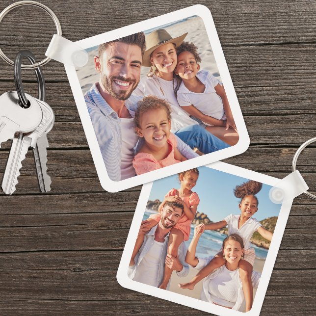Custom Two Photo Double Sided Family Photo Key Ring (Custom Two Photo Double Sided Family Photo keychain)