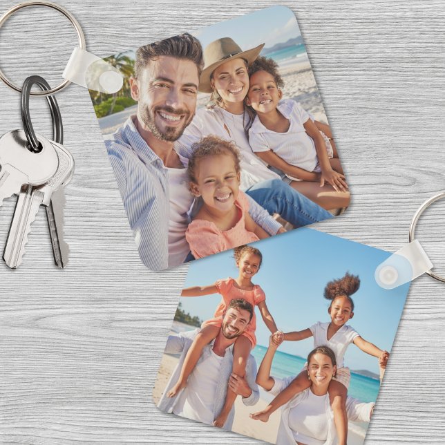 Custom Two Photo Double Sided Family Photo Key Ring (Custom Two Photo Double Sided Family Photo keychain)