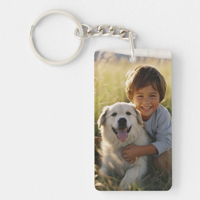 Custom Two Photo Family Key Ring (Front)