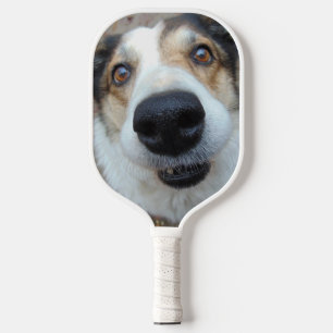 CUSTOM TWO PHOTO PET DOG PICKLEBALL PADDLE