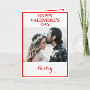 Custom Two Photo Valentine's Day Folded Card