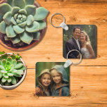 Custom Two Picture Aluminium Double Sided Key Ring<br><div class="desc">Easily customise with your own images on the front and back. Must use vertical (portrait) images on these templates.</div>