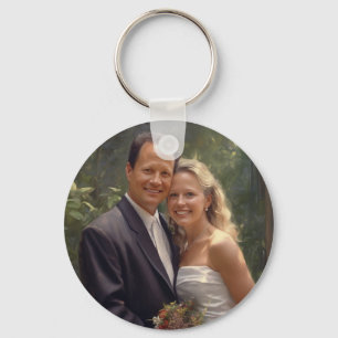 Custom Two Picture Aluminum Double Sided Key Ring