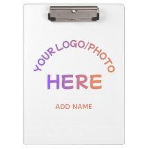 Custom Two-Sided Corporate Logo Name Clipboard
