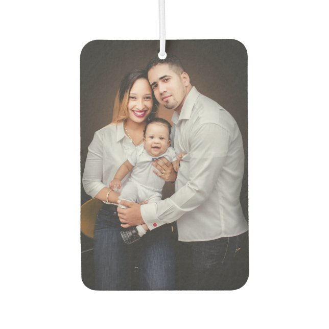 Custom Two-sided Family Photo Personalised Car Car Air Freshener (Front)
