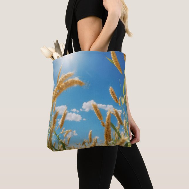 Custom Two-Sided Image Personalised Tote Bag (Close Up)