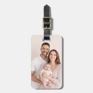 Custom Two-Sided Photo Luggage Tag
