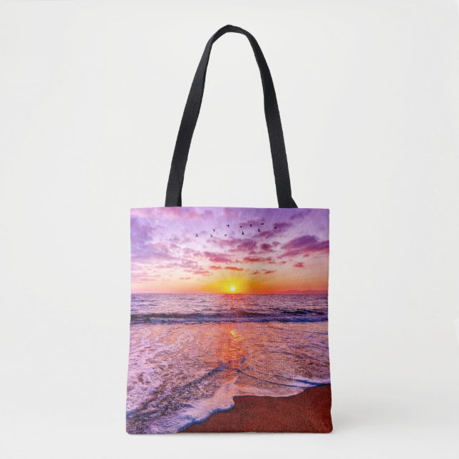 Custom Two-Sided Photo Personalised Template Tote Bag (Front)