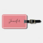 Custom Two-Sided Script Name - address pink black