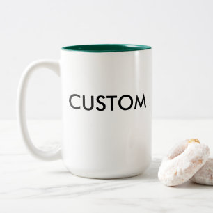 Custom Two-Tone Large 15oz Mug HUNTER GREEN Inside