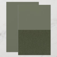 Custom Two-Tone Moss Green Professional Stationery