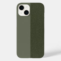 Custom Two-Tone Moss Green Texture iPhone 14 Case
