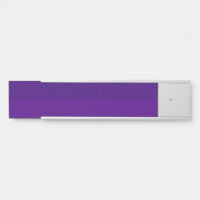 Custom Two-Tone Purple Slide-In Office Name Plate