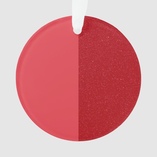 Custom Two-Tone Red Acrylic Ornament (Front)
