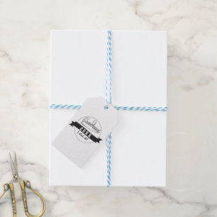 Custom Typography Graduate Seal Gift Tags