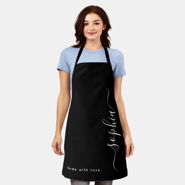 Custom Typography Name  Apron (Worn)