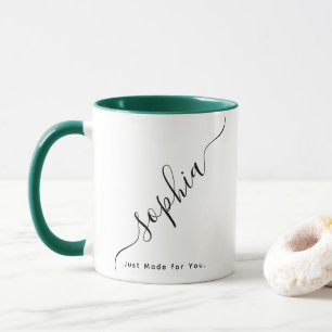 Custom Typography Name Coffee Mug