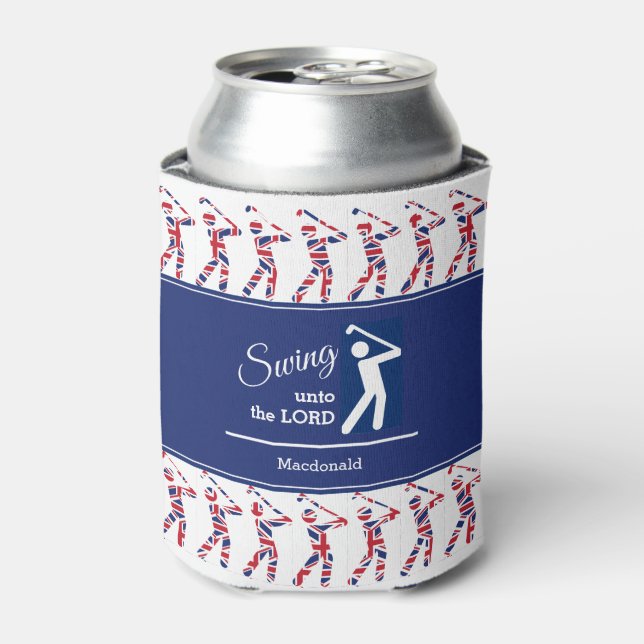Custom UK UNION JACK Golf Can Cooler (Can Front)