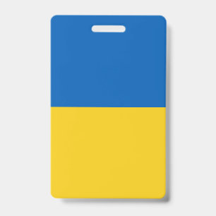 Custom Ukraine Flag ID Badge