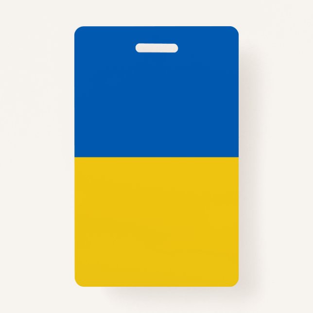 Custom Ukraine Flag ID Badge (Front)