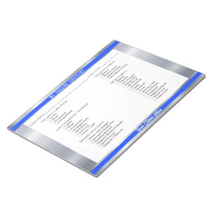Custom Ultimate Pageant Checklist Royal Shine Notepad