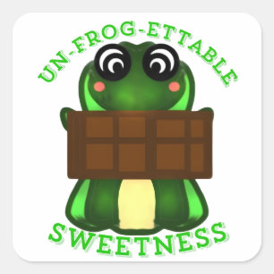 Custom Un-frog-ettable Sweetness Frog Gift T-Shirt Square Sticker