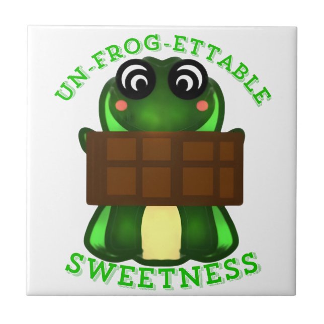 Custom Un-frog-ettable Sweetness Frog Gift T-Shirt Tile (Front)