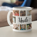 Custom Uncle 18 Photo Collage Coffee Mug<br><div class="desc">Discover our photo-centric coffee mug, an ideal gift for birthdays, christmas or Mother's Day, these personalized mugs allows you to feature 18 photos as a sentimental keepsake. Emblazoned with a cheerful 'we love you so much!' template text, you have the flexibility to change or delete the message to suit any...</div>