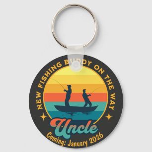 Custom Uncle-to-Be New Fishing Buddy Pregnancy Ann Key Ring