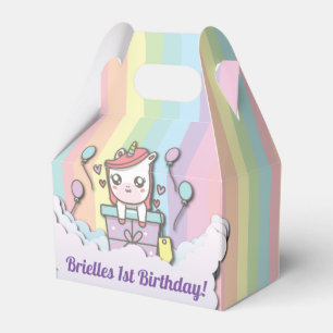 Custom Unicorn Birthday Party Favour Boxes