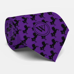 Custom UNICORN Monogram Scripture PURPLE Tie