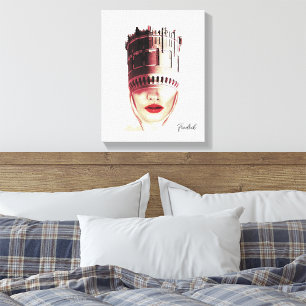 Custom unique artwork Old Swedish water tower Canvas Print