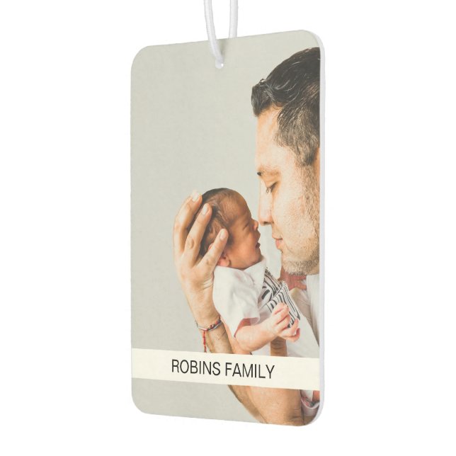 Custom Unique Both Sides Family Photo Car Car Air Freshener (Left)