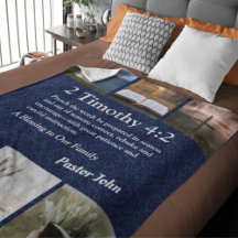 Custom Unique Christmas Gifts for Pastors Blue