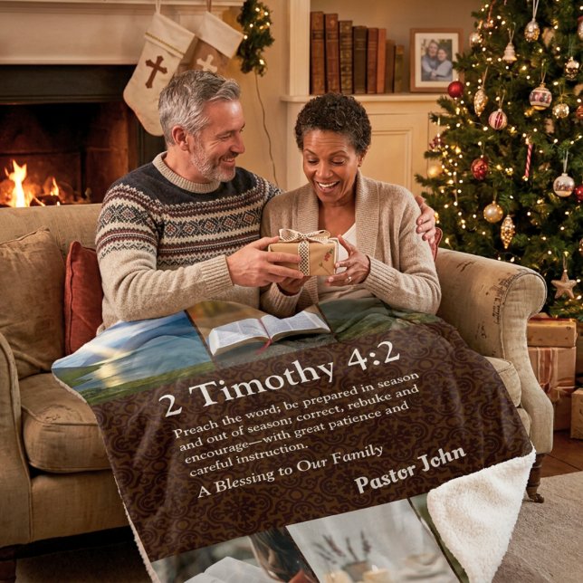 Custom Unique Christmas Gifts for Pastors Brown Sherpa Blanket (Custom Unique Christmas Gifts for Pastors Brown Sherpa Blanket)
