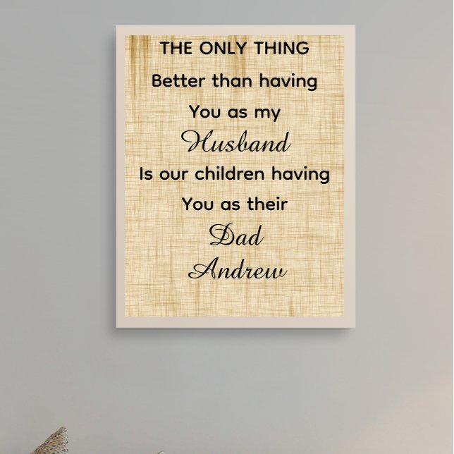 Custom unique father's day message  poster (Creator Uploaded)