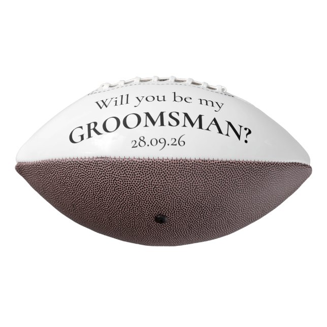Custom Unique Football Groomsmen Proposal Gift  American Football (Rotated 270)