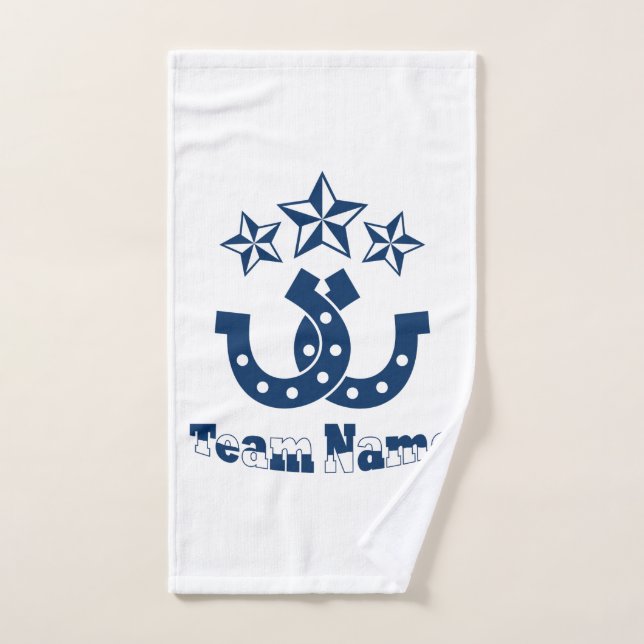 Custom Unique Personalised Horseshoe Hand Towel (Hand Towel)