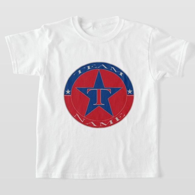 Custom Unique Personalised Kids Team Name T-Shirt (Laydown)