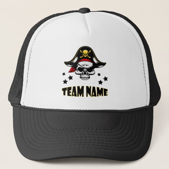Custom Unique Personalised Pirate Snapback Hat (Front)