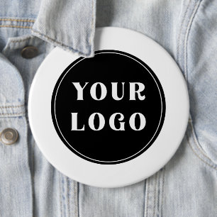 custom, unique, sleek & minimalist 6 cm round badge