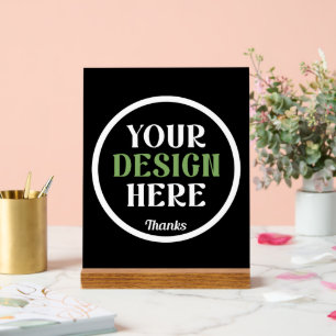 custom, unique, sleek & minimalist acrylic sign