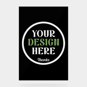 custom, unique, sleek & minimalist acrylic sign