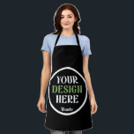 custom, unique, sleek & minimalist apron<br><div class="desc">This design is accessible to all. Feel free to customise the logo,  images,  text,  and colours according to your preferences. Thank you very much.</div>