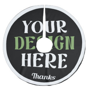 custom, unique, sleek & minimalist brushed polyester tree skirt