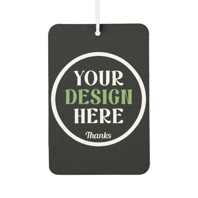 custom, unique, sleek & minimalist car air freshener (Front)